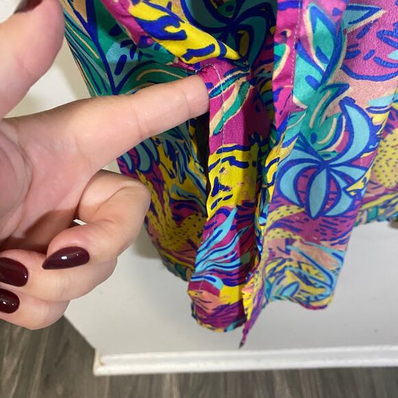 World Market Euphoric Jungle Multicolor Abstract Kimono Colorful Tropical OS - Picture 4 of 11